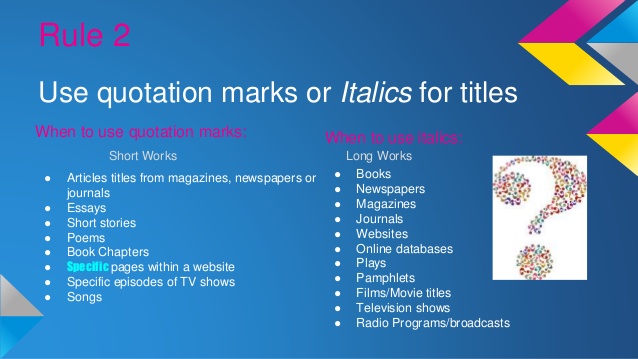 Punctuation of movie titles in essays   tj.sg