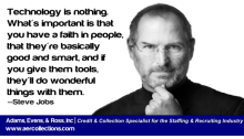 STEVE JOBS QUOTES TECHNOLOGY IS NOTHING Relatable Quotes Motivational Funny Steve Jobs Quotes