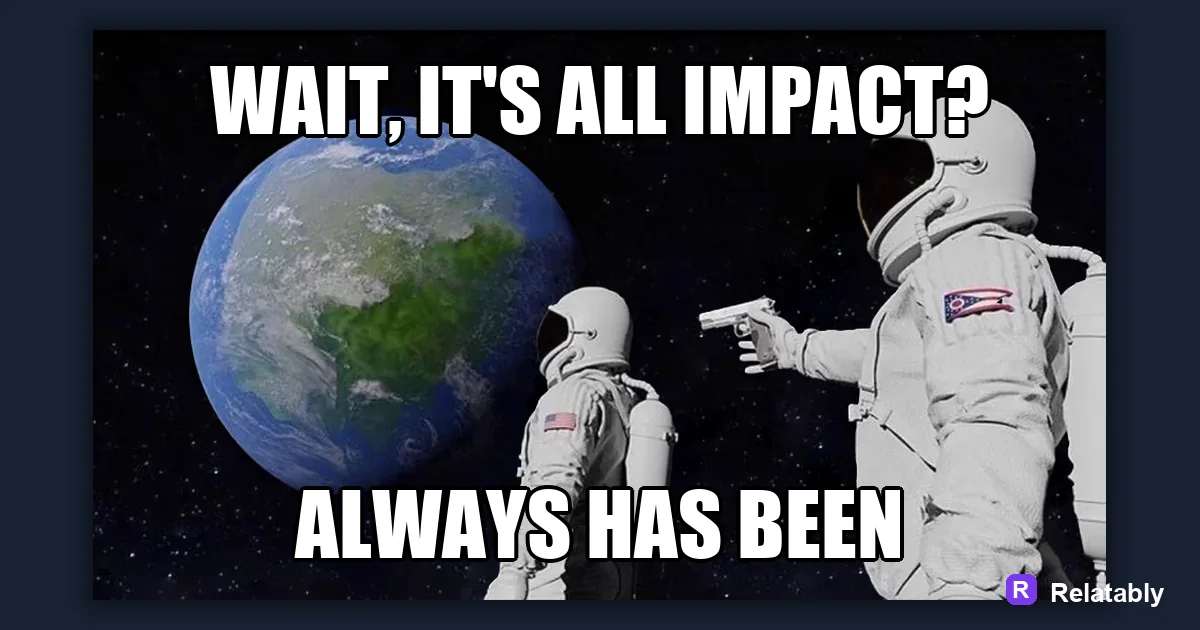 Best Meme Fonts: a finished example made with Relatably
