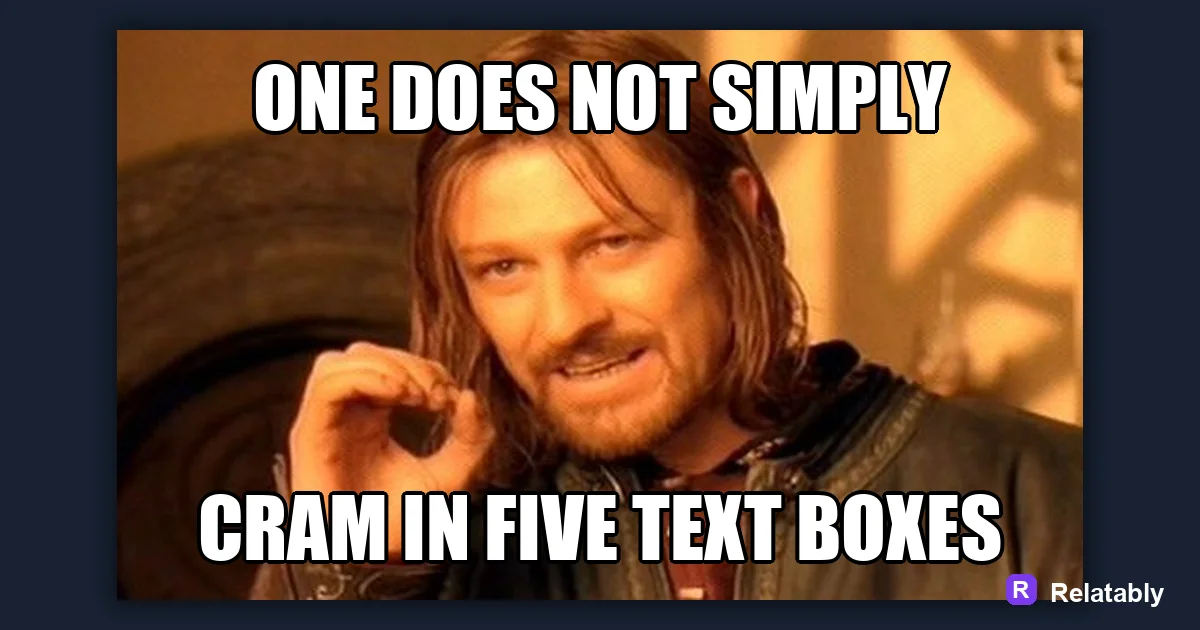 Common Meme Mistakes: a finished example made with Relatably