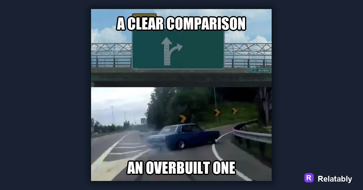 How to Make a Comparison Meme: a finished example made with Relatably