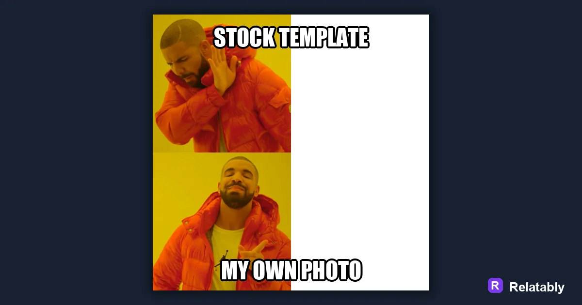 How to Make a Meme With Your Own Photo: a finished example made with Relatably