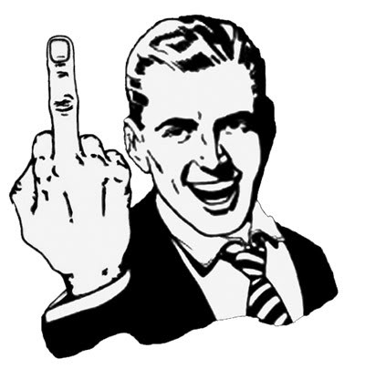 1950s Middle Finger blank meme template