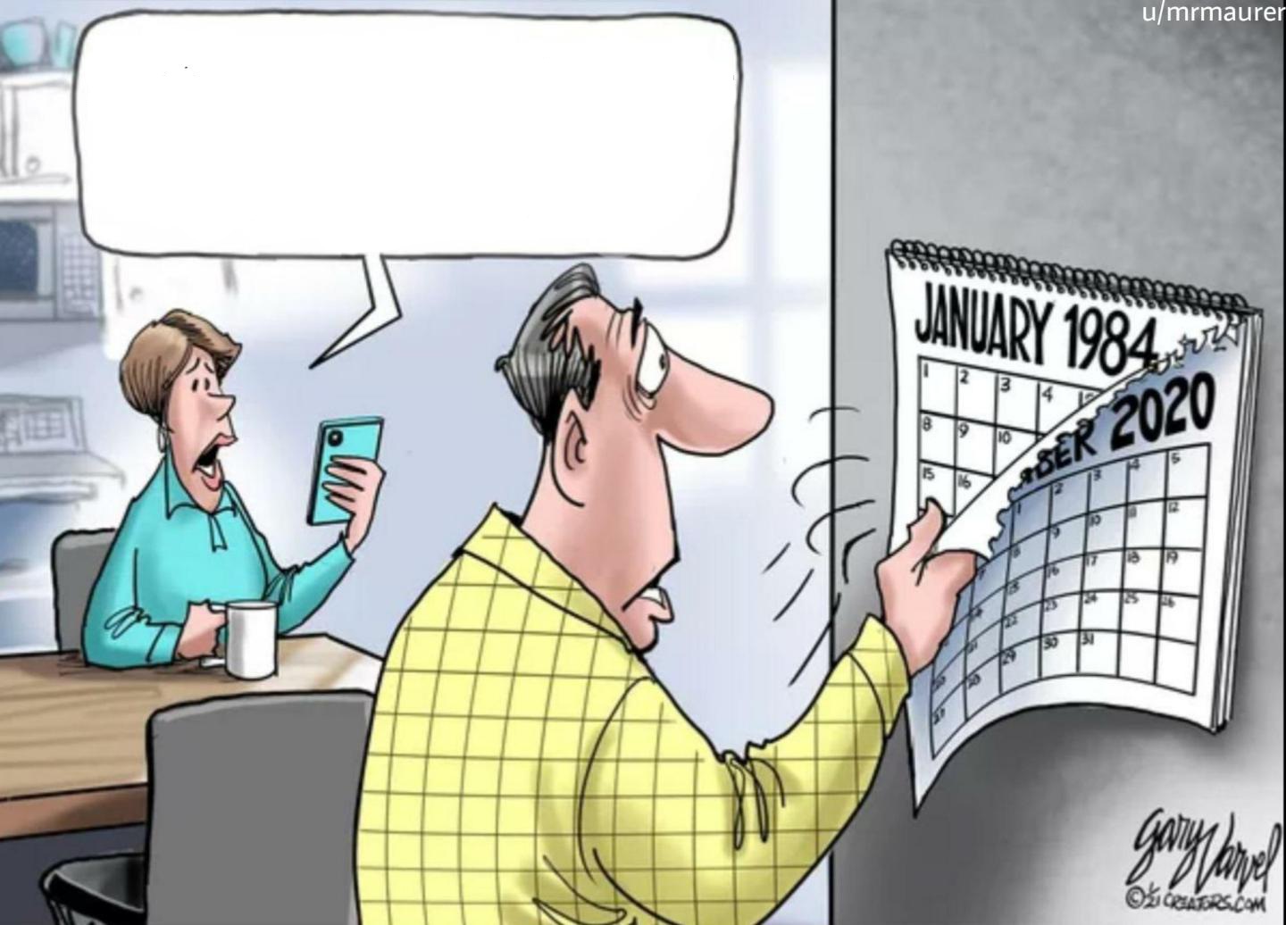 1984 Calendar blank meme template