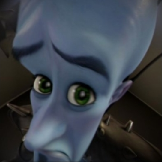 Megamind peeking blank meme template