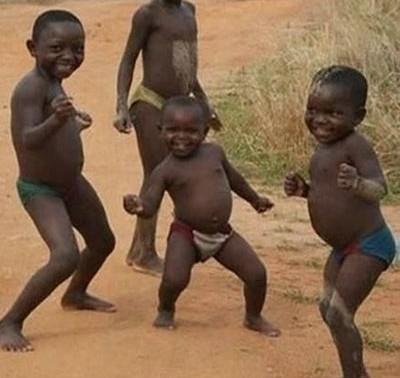 AFRICAN KIDS DANCING blank meme template