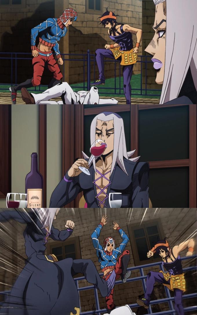 Abbacchio Joins the Kicking blank meme template