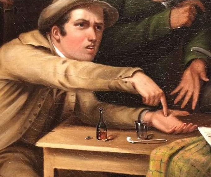 Angry Man pointing at hand blank meme template