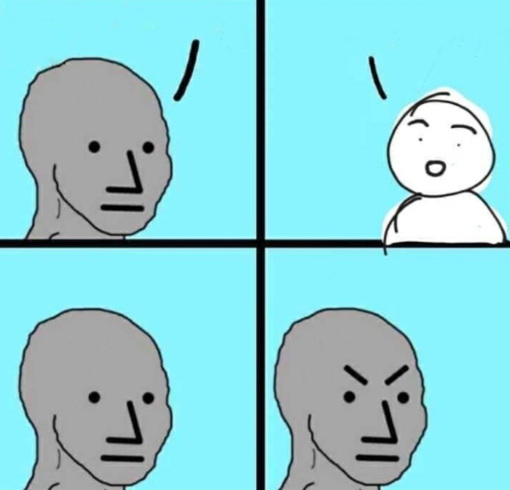 Angry npc wojak blank meme template