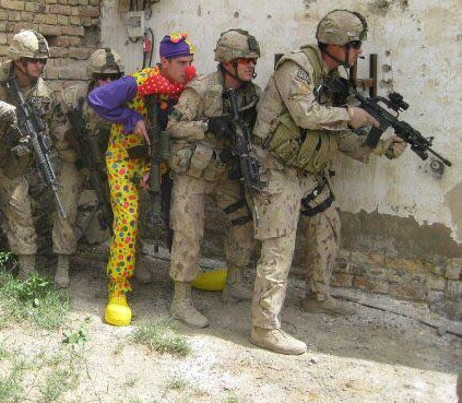 Army clown blank meme template