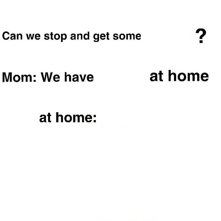 At home blank meme template