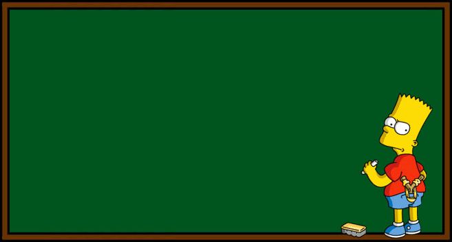 Bart Simpson - chalkboard blank meme template