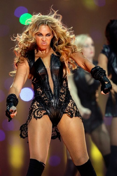 Beyonce Knowles Superbowl Face blank meme template
