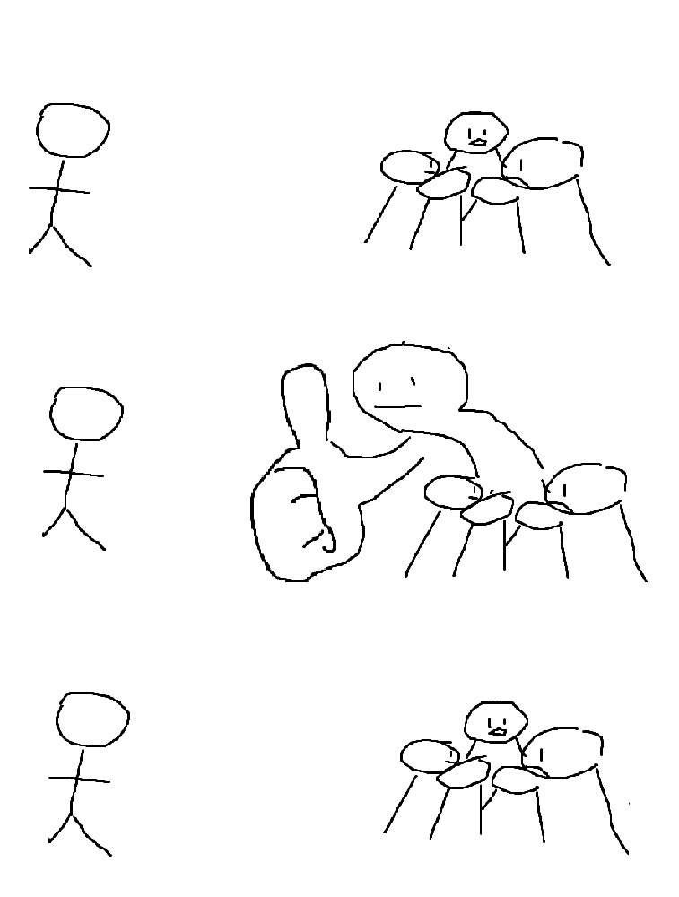 Big thumb guy blank meme template