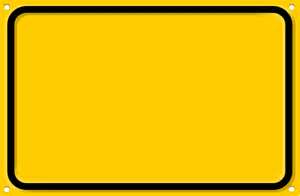 Blank Yellow Sign blank meme template