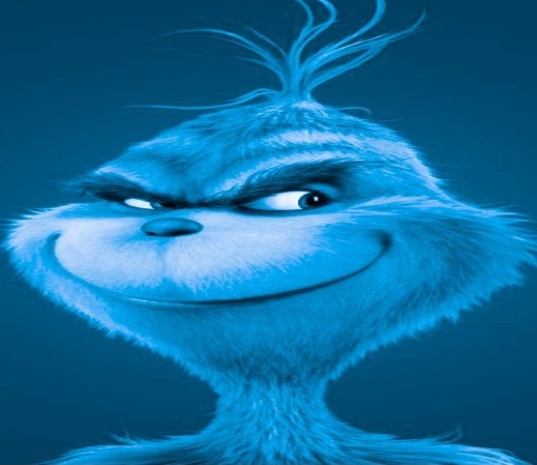 Blue Grinch blank meme template