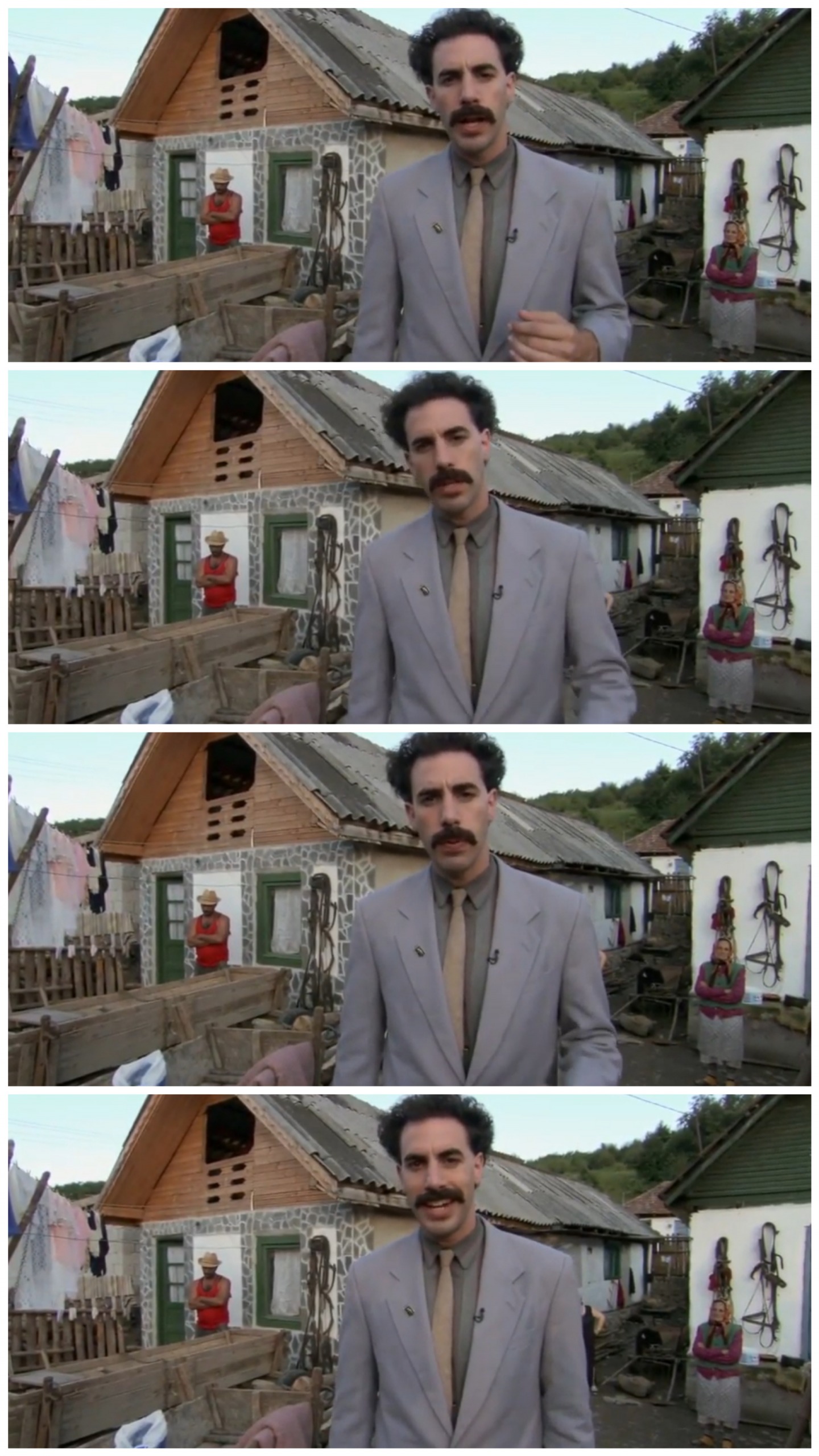 Borat neighbour blank meme template