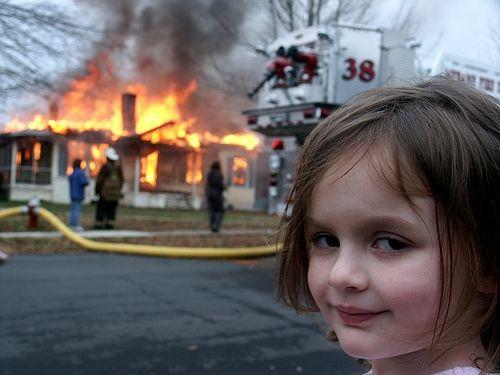 Disaster Girl blank meme template
