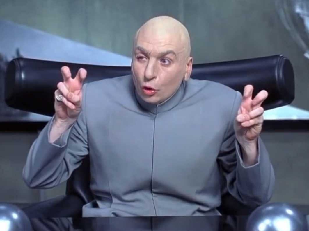 Dr Evil air quotes blank meme template