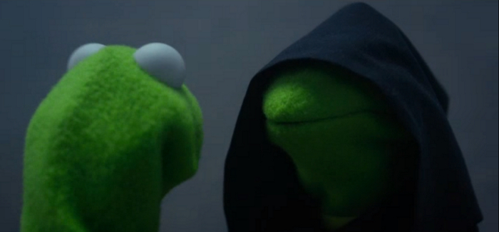 Evil Kermit blank meme template