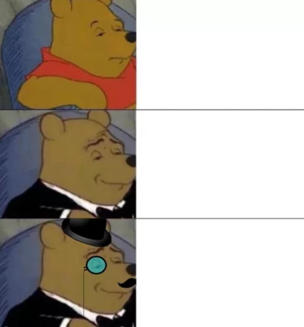 Fancy pooh blank meme template