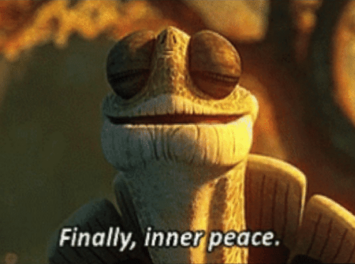Finally, inner peace. blank meme template
