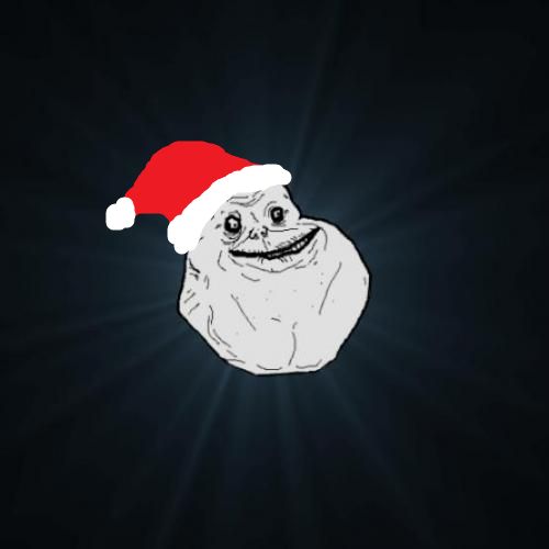 Forever Alone Christmas blank meme template