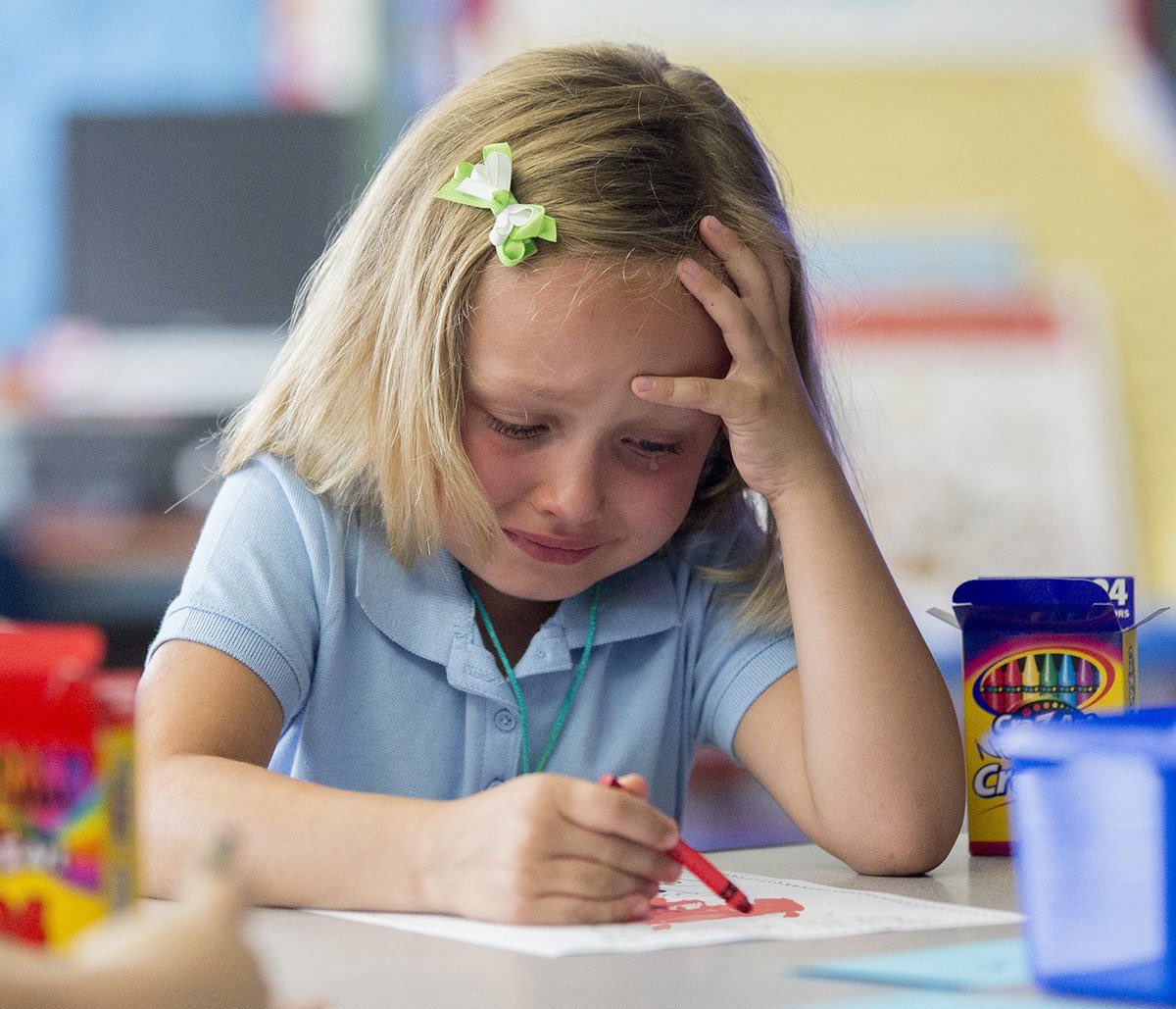 Girl crying while drawing blank meme template