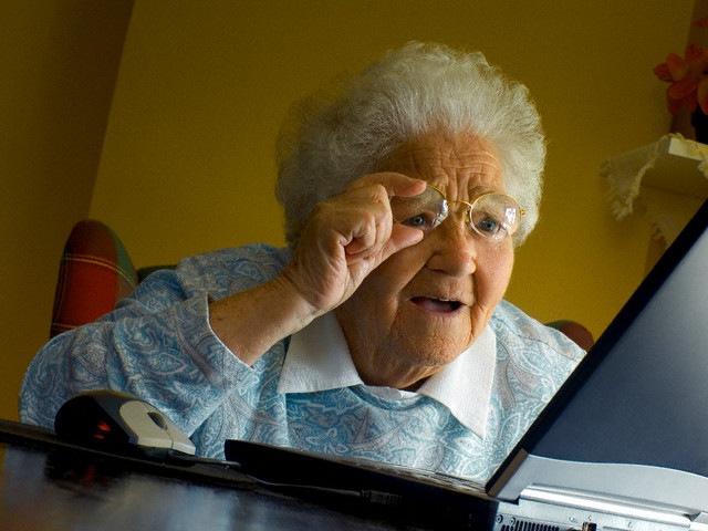 Grandma Finds The Internet blank meme template