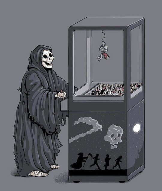 Grim Reaper Claw Machine blank meme template
