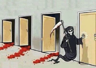 Grim reaper 4 doors blank meme template