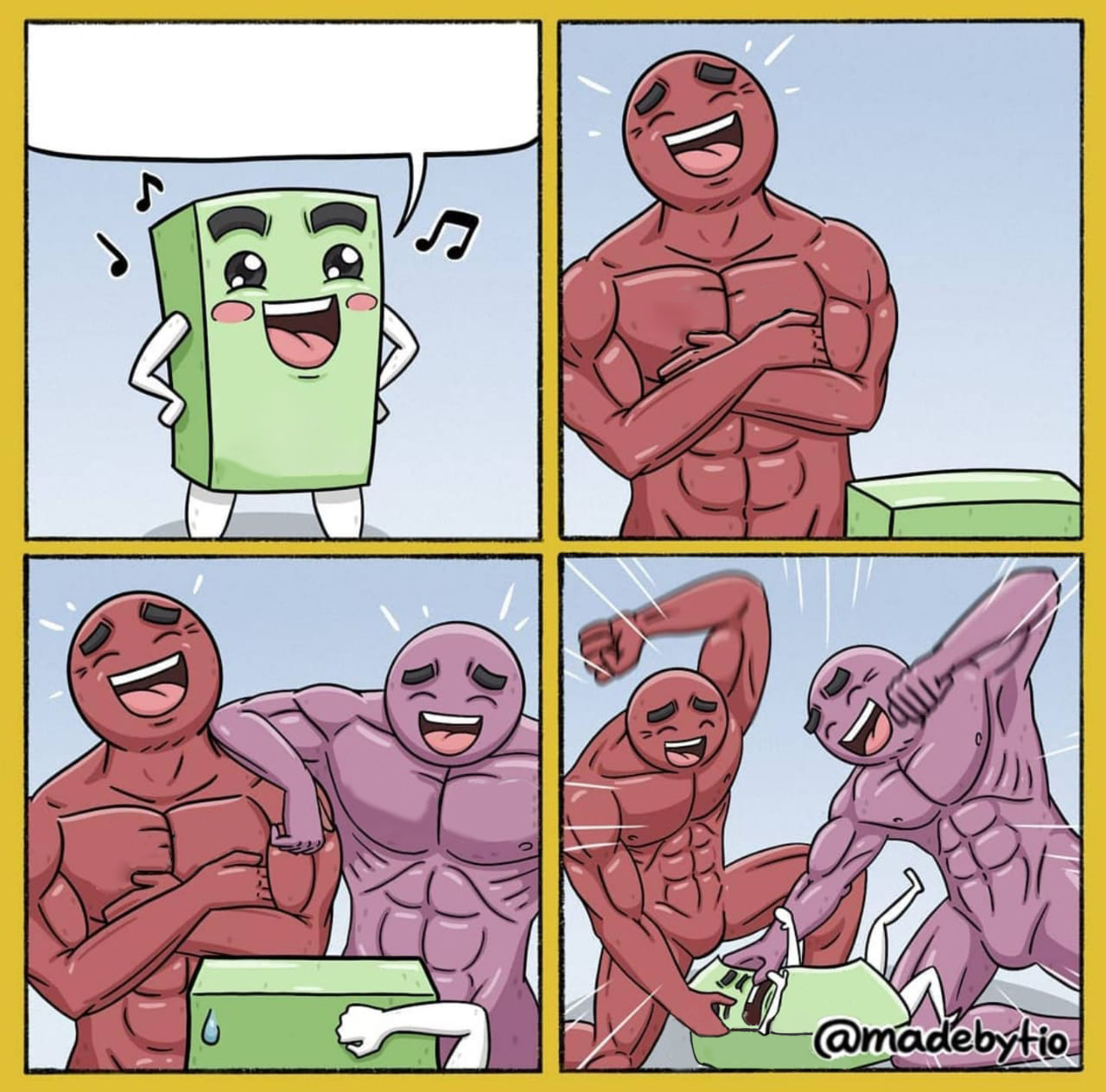 Guy getting beat up blank meme template