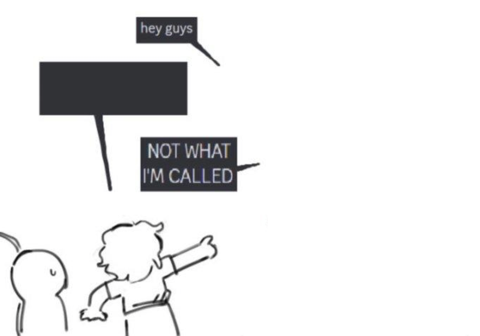 Hey Guys - NOT WHAT I'M CALLED blank meme template