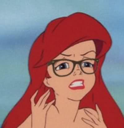Hipster Ariel blank meme template