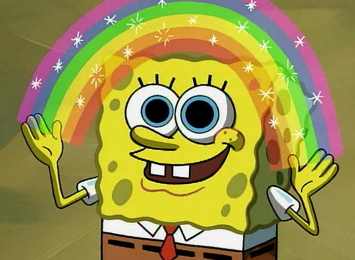 Imagination Spongebob blank meme template