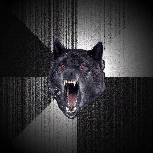 Insanity Wolf blank meme template