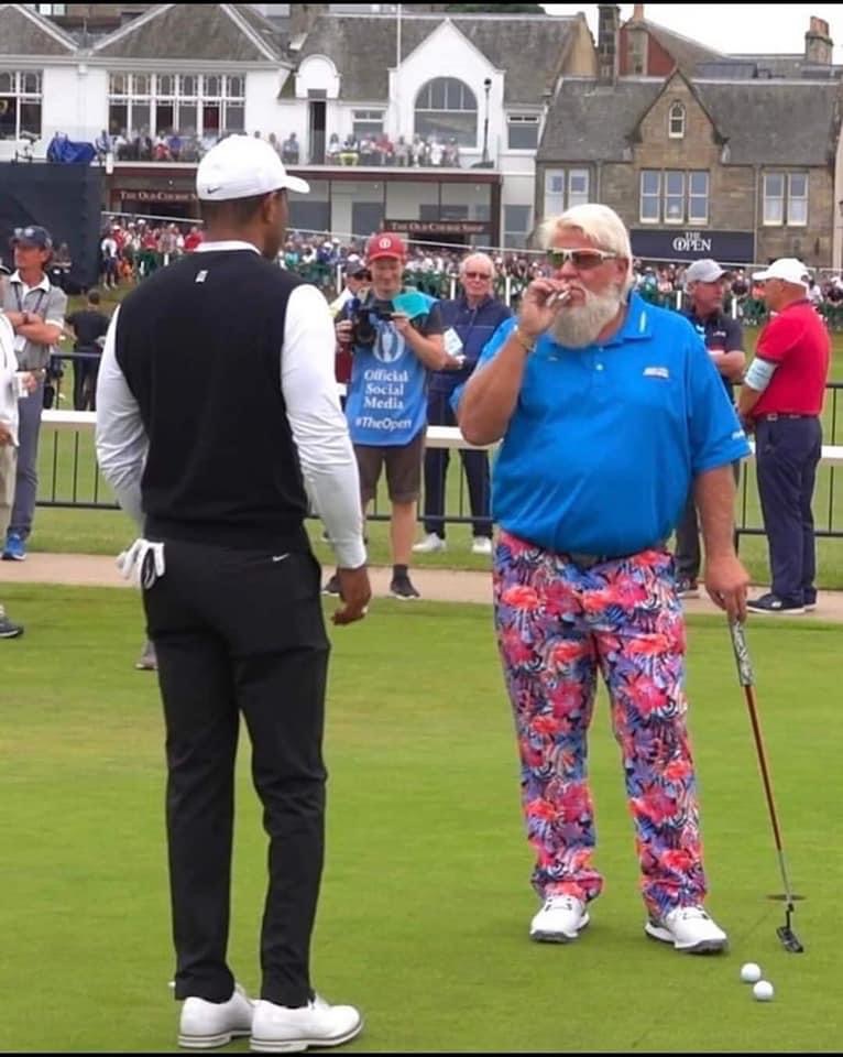 John Daly and Tiger Woods blank meme template