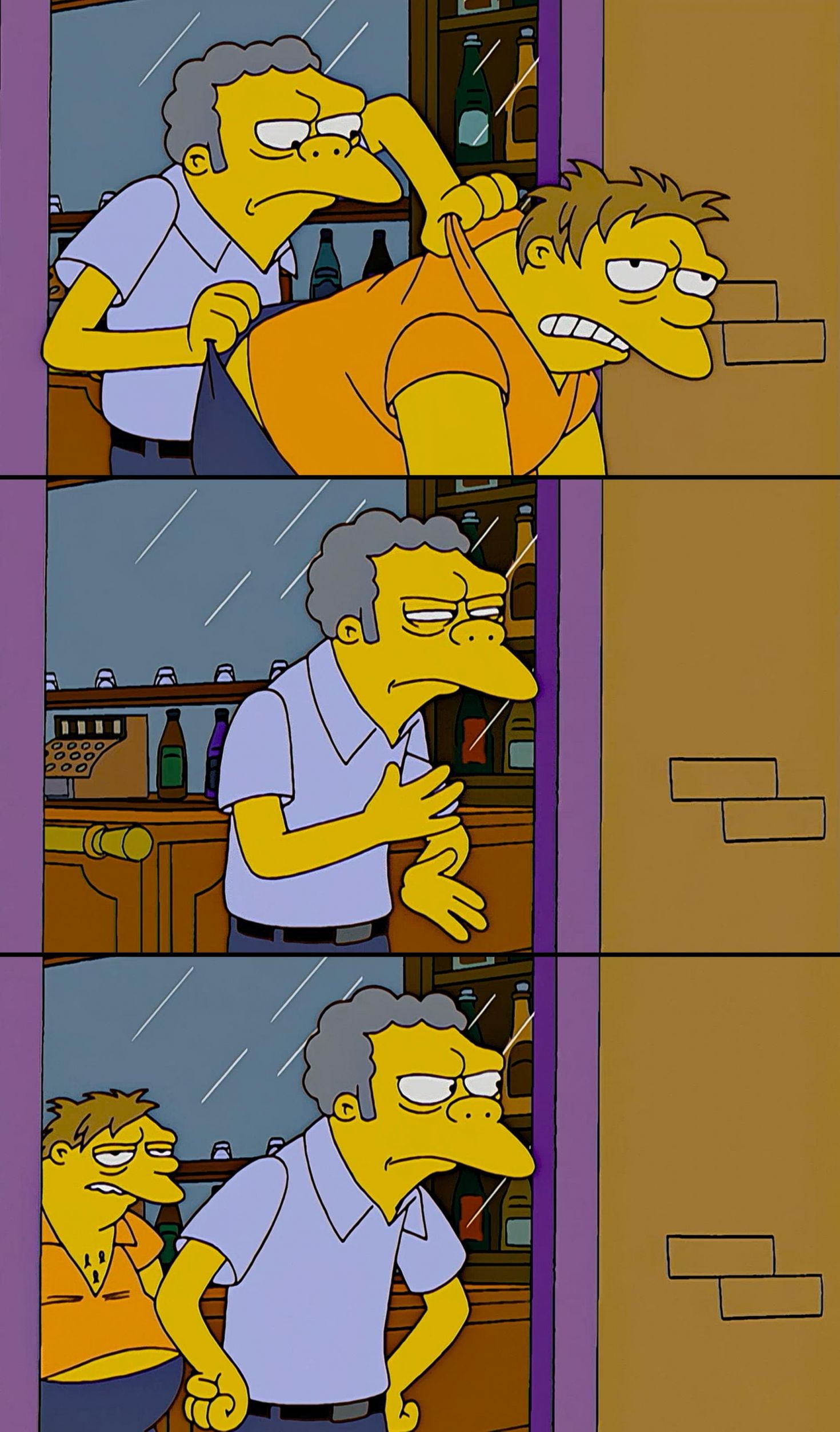 Kicking out Simpsons blank meme template