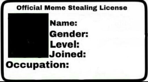 Meme Stealing License blank meme template