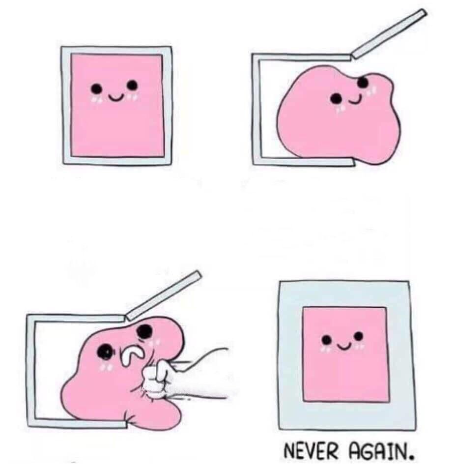 Never again blank meme template
