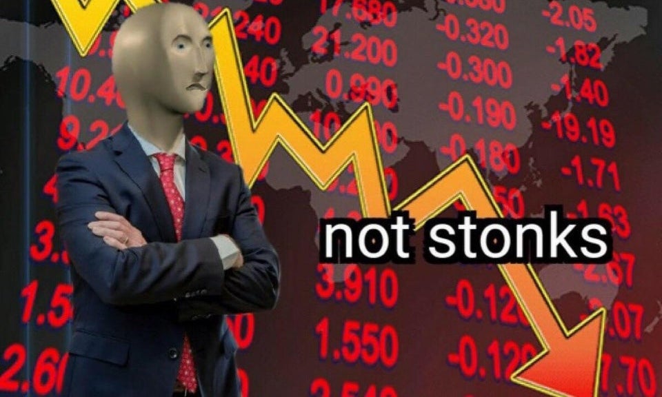 Not stonks blank meme template