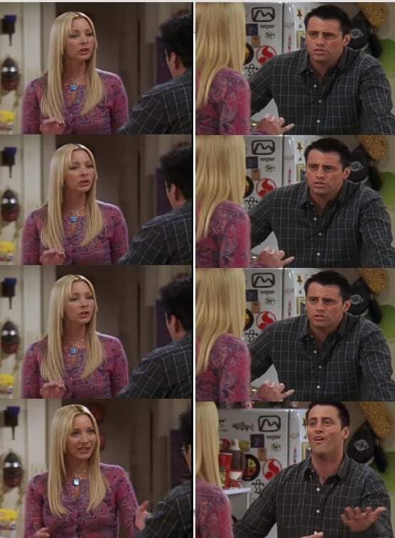 Phoebe Joey blank meme template