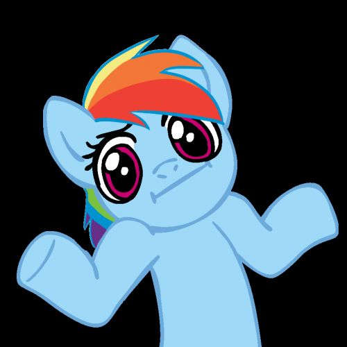 Pony Shrugs blank meme template