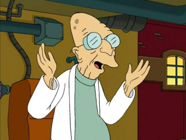 Professor Farnsworth Good News Everyone blank meme template