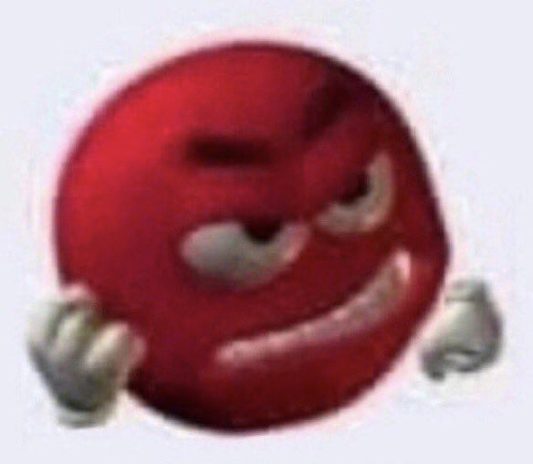 Red M&M angry blank meme template