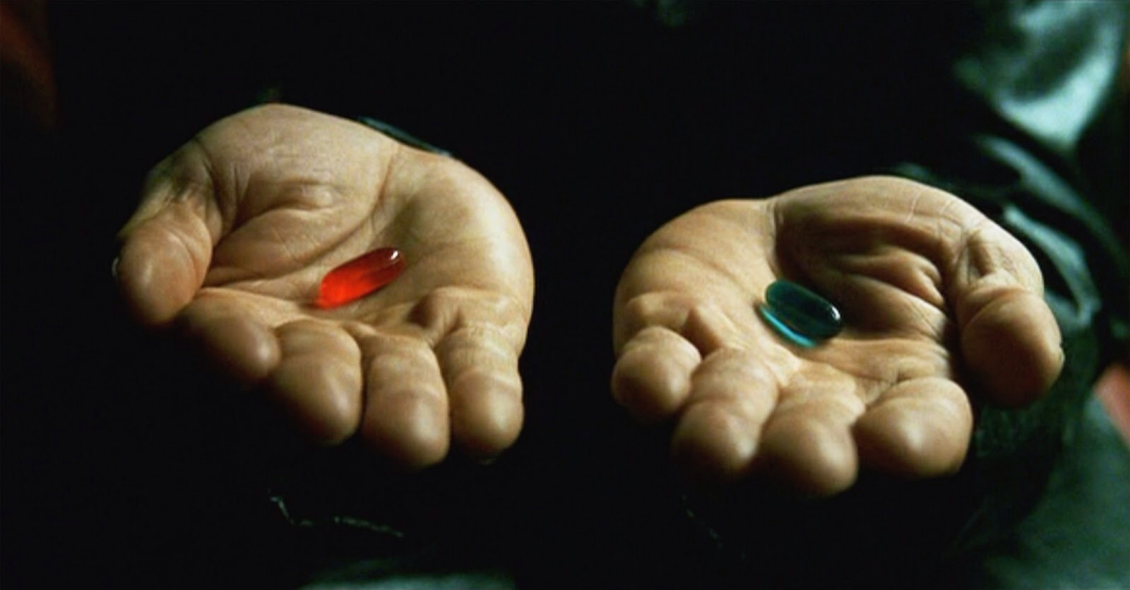 Red pill blue pill blank meme template