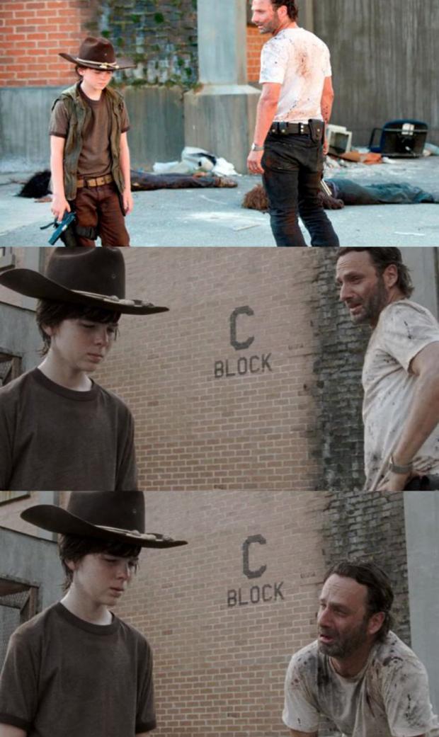Rick and Carl 3 blank meme template