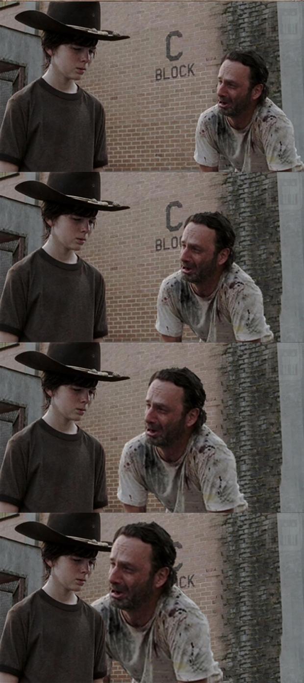 Rick and Carl Long blank meme template