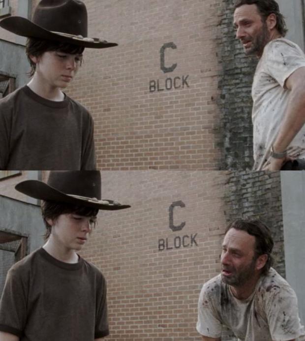 Rick and Carl blank meme template