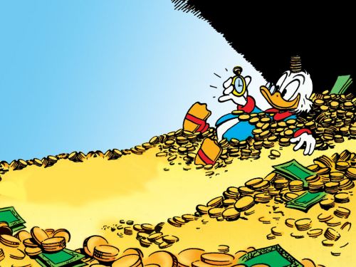 Scrooge McDuck blank meme template